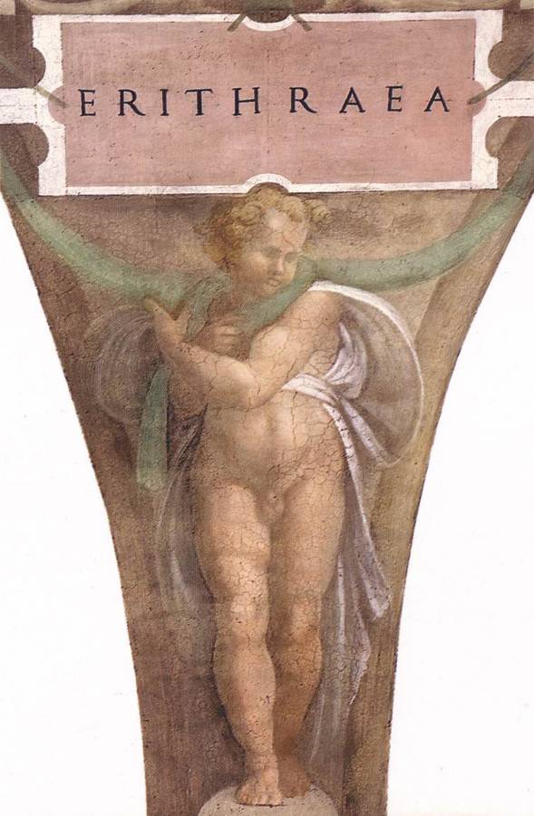 Michelangelo - Sibyles - La Sibyle d-Erythree (Detail) 2.jpg